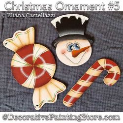 Christmas Ornaments 5 Painting Pattern PDF Download - Eliana Castellazzi
