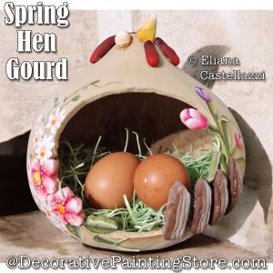 Spring Hen Gourd Painting Pattern - Eliana Castellazzi