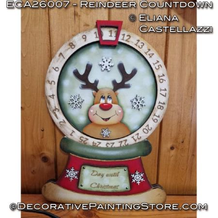 Reindeer Countdown Painting Pattern - Eliana Castellazzi