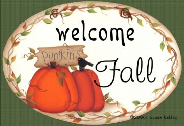 Fall Pumpkin Plaque ePacket - Susan Kelley - PDF DOWNLOAD
