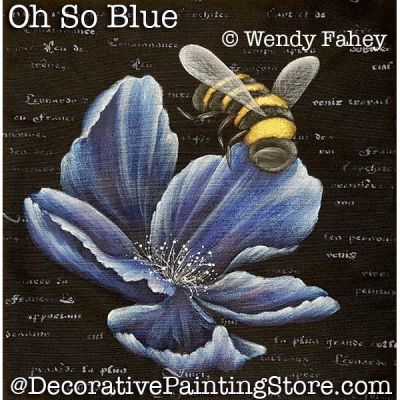 Oh So Blue (flower and bee) ePacket - Wendy Fahey - PDF DOWNLOAD