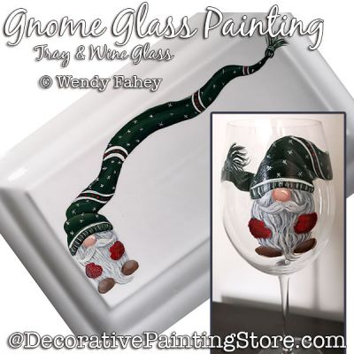 Gnome Glass Painting Pattern PDF DOWNLOAD - Wendy Fahey