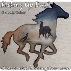 Kicking Up Dust (horse) Painting Pattern PDF DOWNLOAD - Wendy Fahey