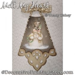 Melt My Heart (Snowman) Painting Pattern PDF DOWNLOAD - Wendy Fahey