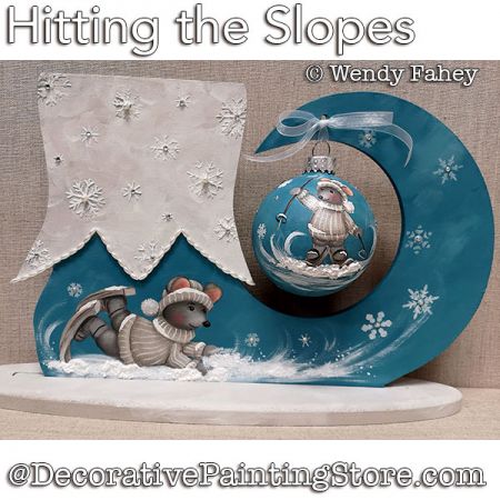 Hitting the Slopes (Mouse) Painting Pattern PDF DOWNLOAD - Wendy Fahey