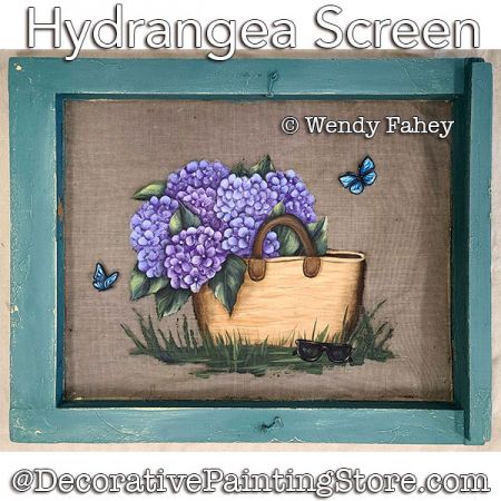 Hydrangea Screen Painting Pattern PDF DOWNLOAD - Wendy Fahey