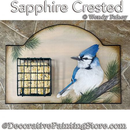 Sapphire Crested Painting Pattern PDF DOWNLOAD - Wendy Fahey