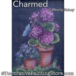 Charmed (Hydrangeas on Screen) Painting Pattern PDF DOWNLOAD - Wendy Fahey