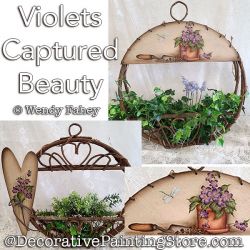 Violets Captured Beauty Painting Pattern PDF DOWNLOAD - Wendy Fahey