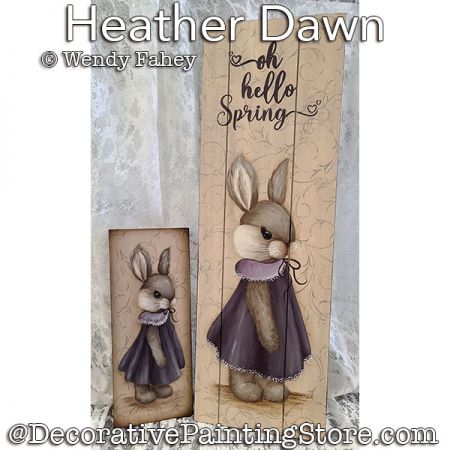 Heather Dawn (Bunny) Painting Pattern PDF DOWNLOAD - Wendy Fahey