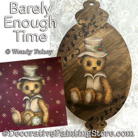 Bearly Enough Time Painting Pattern PDF DOWNLOAD - Wendy Fahey