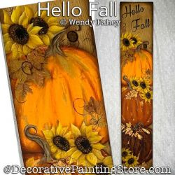 Hello Fall Painting Pattern PDF DOWNLOAD - Wendy Fahey