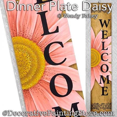 Dinner Plate Daisy Painting Pattern PDF DOWNLOAD - Wendy Fahey