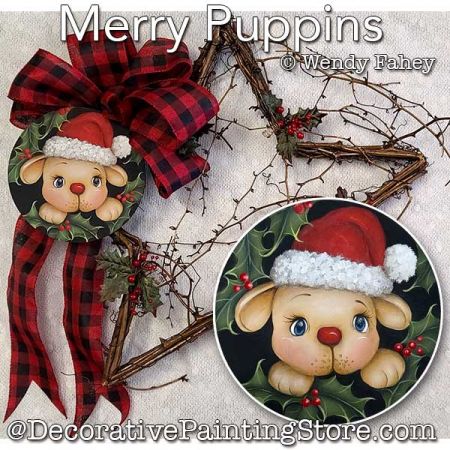 Merry Puppins Painting Pattern PDF DOWNLOAD - Wendy Fahey