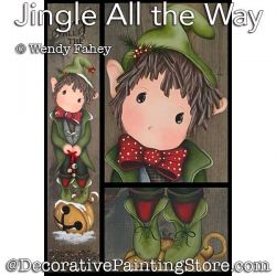 Jingle All the Way Elf Painting Pattern PDF DOWNLOAD - Wendy Fahey