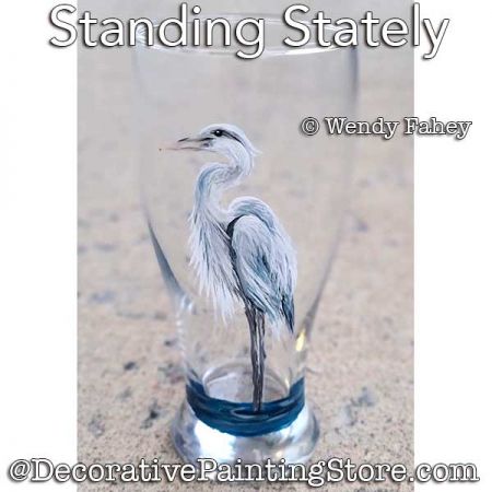 Standing Stately (Heron) Painting Pattern PDF DOWNLOAD - Wendy Fahey