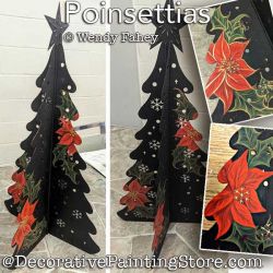 Poinsettias Tree Painting Pattern PDF DOWNLOAD - Wendy Fahey