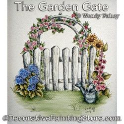 The Garden Gate Painting Pattern PDF DOWNLOAD - Wendy Fahey