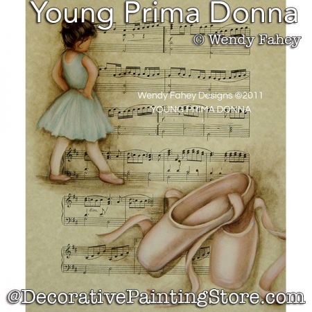 Young Prima Donna Painting Pattern PDF DOWNLOAD - Wendy Fahey