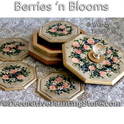 Berries n Blooms Painting Pattern PDF DOWNLOAD - Wendy Fahey