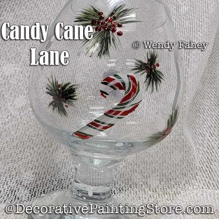 Candy Cane Lane Painting Pattern PDF DOWNLOAD - Wendy Fahey
