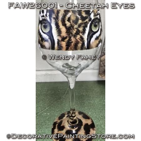 Cheetah Eyes Painting Pattern - Wendy Fahey