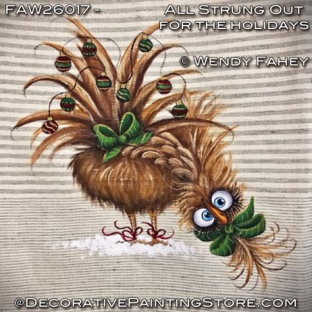 All Strung Out for the Holidays (Fabric) Painting Pattern with Video - Wendy Fahey