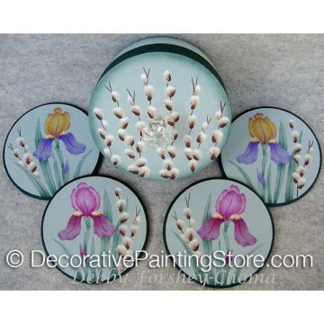 Iris Coasters ePattern - Debby Forshey-Choma - PDF DOWNLOAD