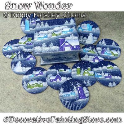 Snow Wonder Ornaments and Box DOWNLOAD - Debby Forshey-Choma