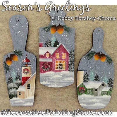 Seasons Greetings Ornaments Painting Pattern DOWNLOAD - Debby Forshey-Choma