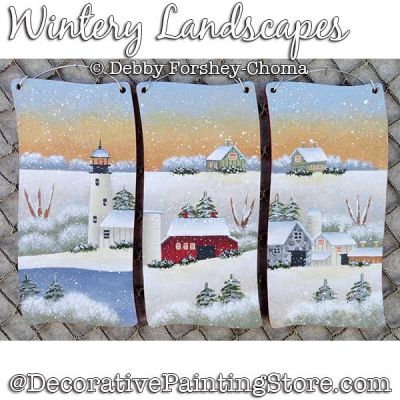 Wintery Landscapes Painting Pattern DOWNLOAD - Debby Forshey-Choma