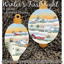 Winters First Light Ornaments Painting Pattern DOWNLOAD - Debby Forshey-Choma