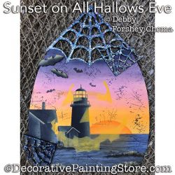 Sunset on All Hallows Eve Painting Pattern PDF DOWNLOAD - Debby Forshey-Choma