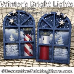 Winters Bright Lights Ornaments Painting Pattern PDF DOWNLOAD - Debby Forshey-Choma