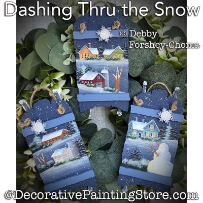 Dashing Through the Snow Ornaments Painting Pattern PDF DOWNLOAD - Debby Forshey-Choma