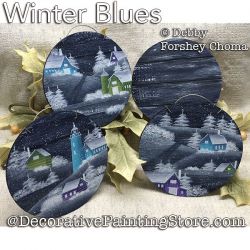 Winter Blues Ornaments Painting Pattern PDF DOWNLOAD - Debby Forshey-Choma