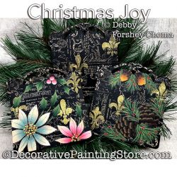 Christmas Joy Ornaments Painting Pattern PDF DOWNLOAD - Debby Forshey-Choma