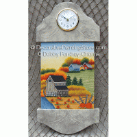 Scenic Autumn Clock Insert Painting Pattern PDF DOWNLOAD - Debby Forshey-Choma