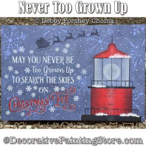 Never Too Grown Up Painting Pattern PDF DOWNLOAD - Debby Forshey-Choma