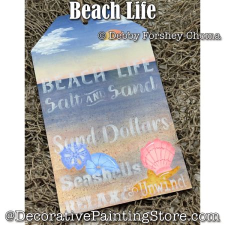 Beach Life Painting Pattern PDF DOWNLOAD - Debby Forshey-Choma