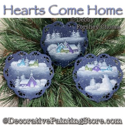 Hearts Come Home Ornaments Painting Pattern - Debby Forshey-Choma