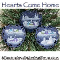 Hearts Come Home Ornaments Painting Pattern PDF DOWNLOAD - Debby Forshey-Choma