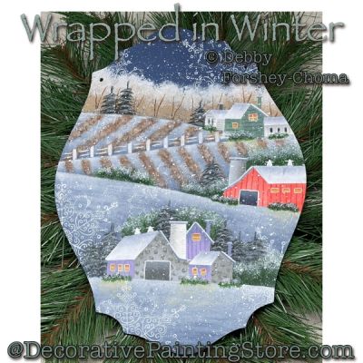 Wrapped in Winter Plaque Painting Pattern - Debby Forshey-Choma