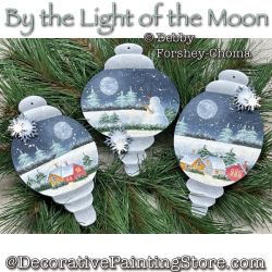 By the Light of the Moon Ornaments Painting Pattern PDF DOWNLOAD - Debby Forshey-Choma