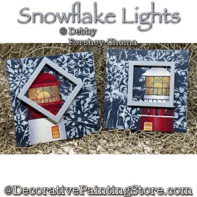 Snowflake Lights Ornaments Painting Pattern - Debby Forshey-Choma