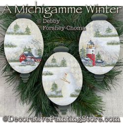A Michigamme Winter Ornaments Painting Pattern - Debby Forshey-Choma