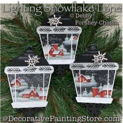 Lighting Snowflake Lane Ornaments Painting Pattern PDF DOWNLOAD - Debby Forshey-Choma