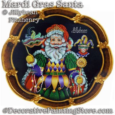 Mardi Gras Santa PDF DOWNLOAD - Jillybean Fitzhenry