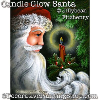 Candle Glow Santa PDF DOWNLOAD - Jillybean Fitzhenry