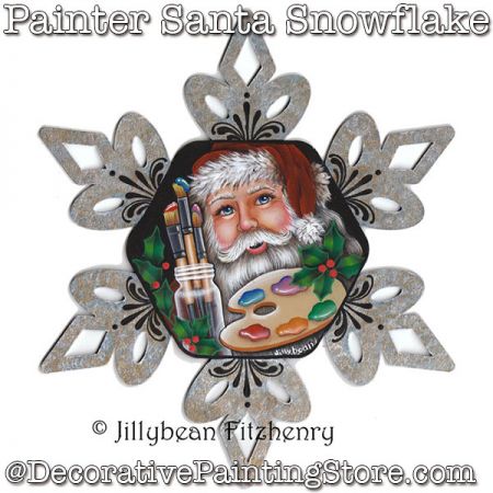 Painter Santa Snowflake DOWNLOAD - Jillybean Fitzhenry